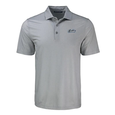 UCF Cutter & Buck Vault Citronauts Pike Eco Shadow Check Print Polo