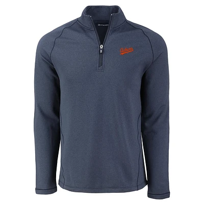 Auburn Cutter & Buck Vault Script Peshastin Eco Fleece 1/2 Zip Pullover