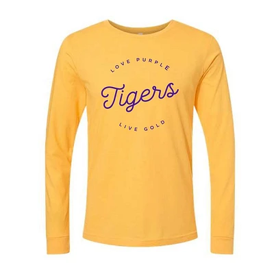 LSU Tigers Script Logo Long Sleeve Bella Tee