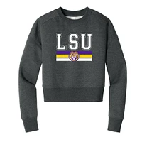 LSU Stripe Tigers Logo Crop Crew