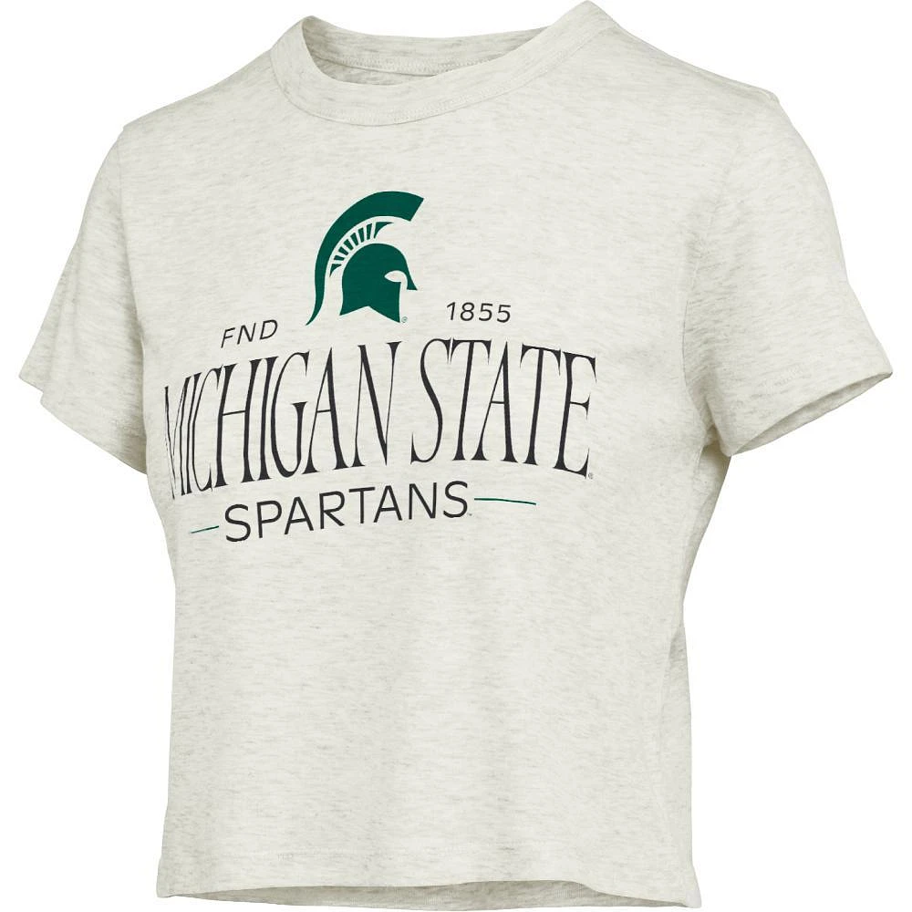 Michigan State Pressbox Silverton Danni Semi Fitted Waist Length Tee