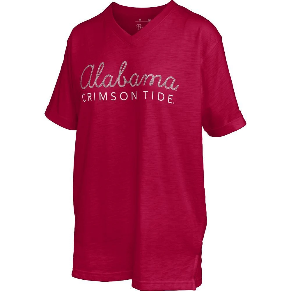 Alabama Pressbox Chain Stitch Pensacola Relaxed Fit V Neck Tee