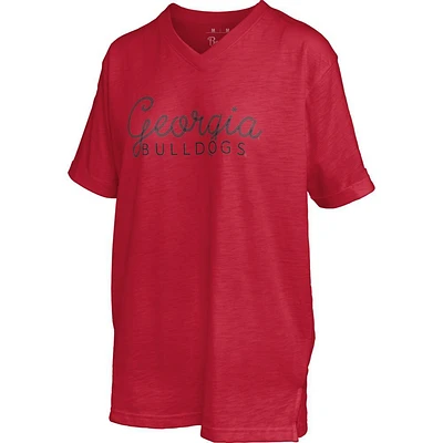 Georgia Pressbox Chain Stitch Pensacola Relaxed Fit V Neck Tee