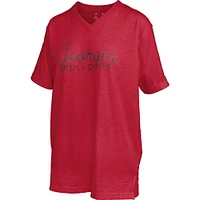 Georgia Pressbox Chain Stitch Pensacola Relaxed Fit V Neck Tee