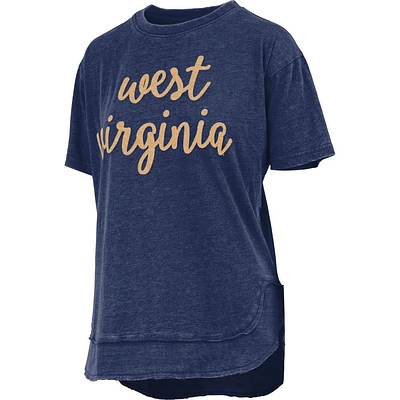 West Virginia Pressbox Chelsea Embroidered Chenille Script Tee