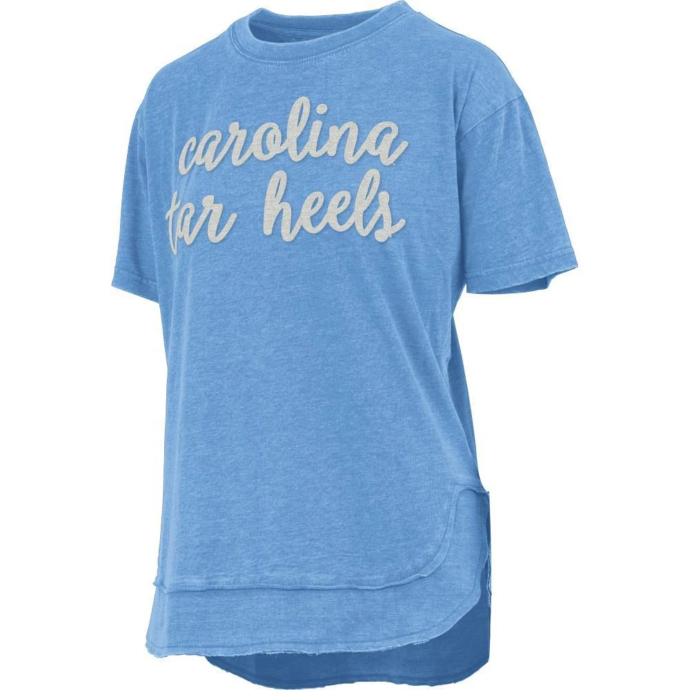 UNC Pressbox Chelsea Embroidered Chenille Script Tee
