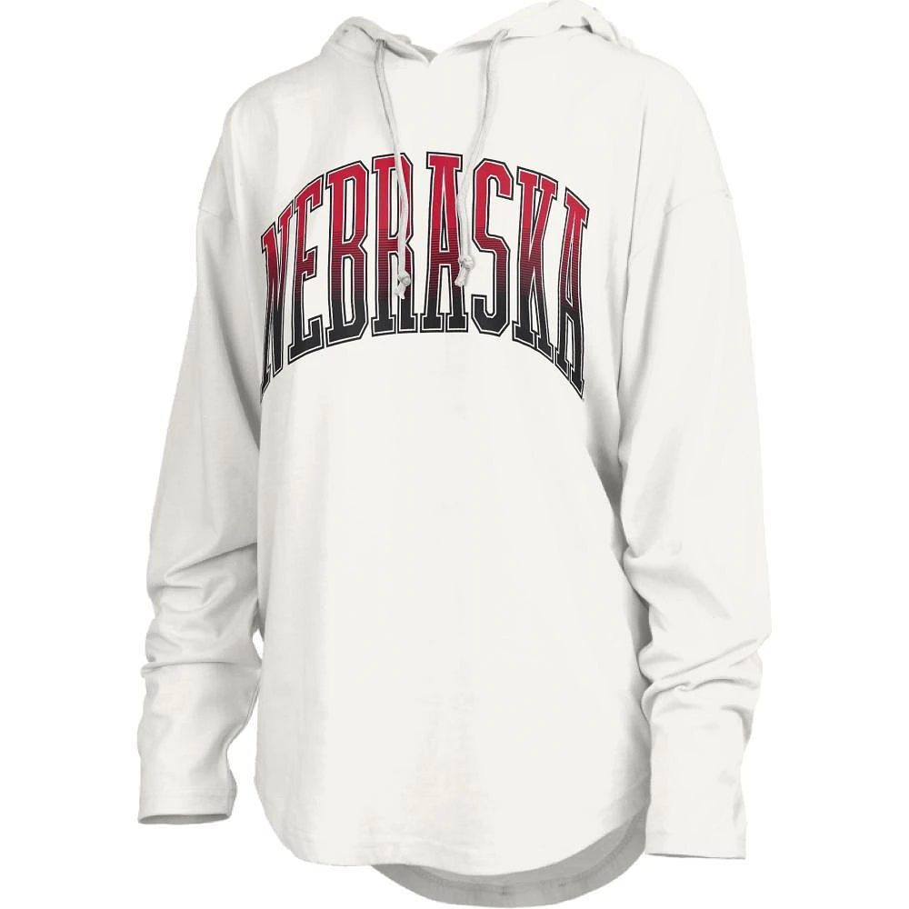 Nebraska Pressbox Redwood San Bruno Long Sleeve Hooded Tee