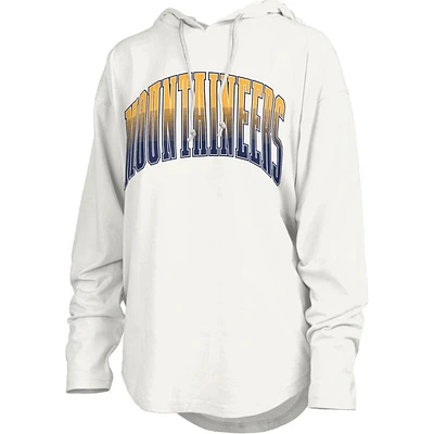 West Virginia Pressbox Redwood San Bruno Long Sleeve Hooded Tee