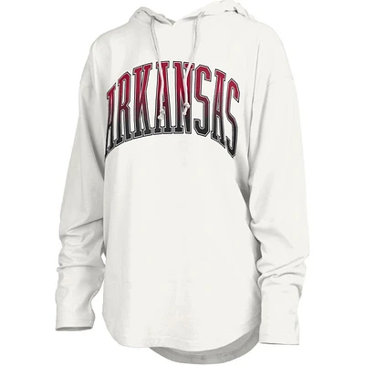 Arkansas Pressbox Redwood San Bruno Long Sleeve Hooded Tee