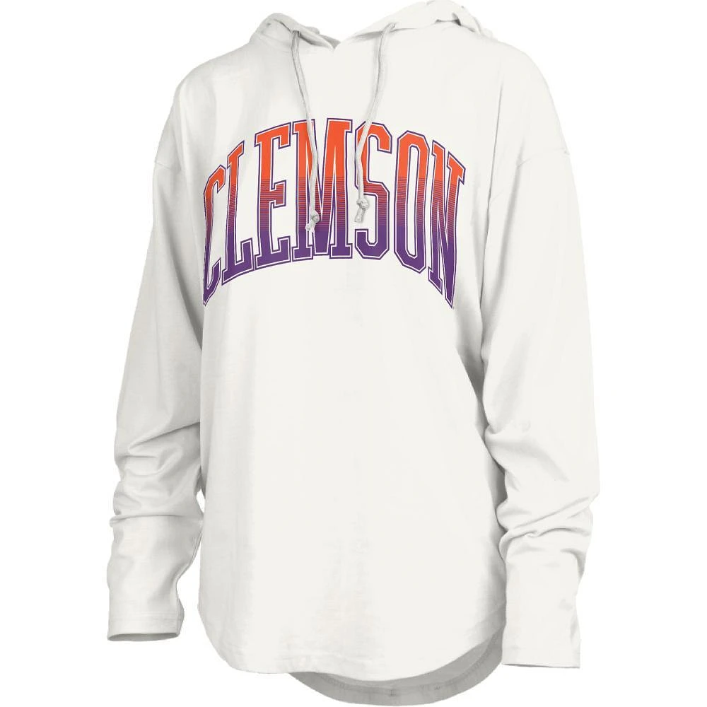 Clemson Pressbox Redwood San Bruno Long Sleeve Hooded Tee