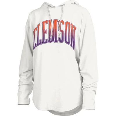 Clemson Pressbox Redwood San Bruno Long Sleeve Hooded Tee