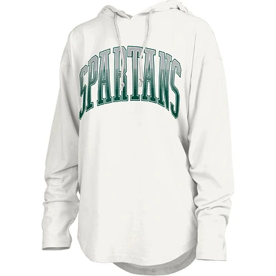 Michigan State Pressbox Redwood San Bruno Long Sleeve Hooded Tee