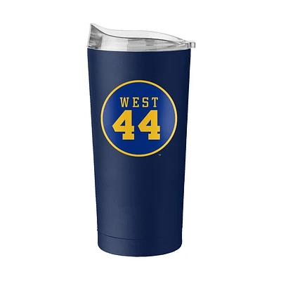 West Virginia Jerry West 20 Oz Powder Coat Tumbler