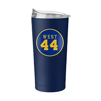 West Virginia Jerry West 20 Oz Powder Coat Tumbler