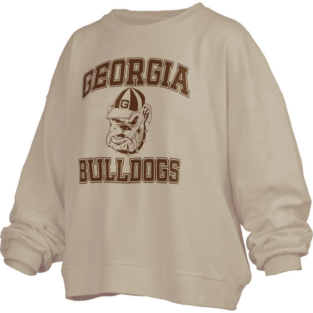 Georgia Pressbox Hi-Lo Tonal Print Janise Crew
