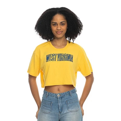 West Virginia Zoozatz Boxy Crop Puff Ink Tee
