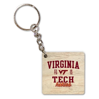 Virginia Tech Scholar Script Keychain