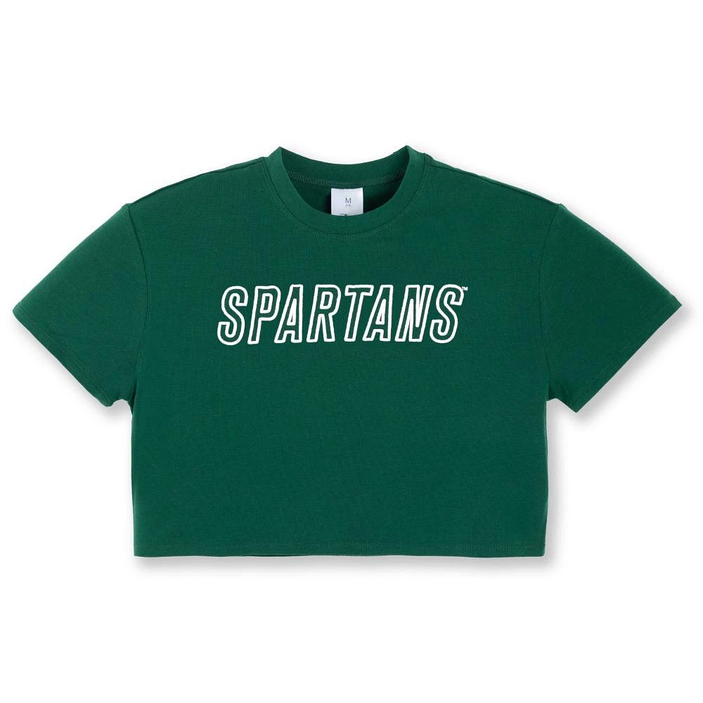 Michigan State Zoozatz YOUTH Boxy Crop Tee