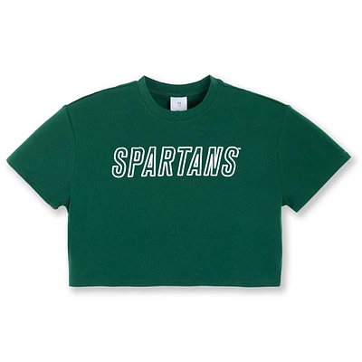 Michigan State Zoozatz YOUTH Boxy Crop Tee