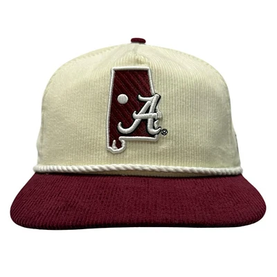 Alabama New Era AL State Script A Golfer Snapback Hat