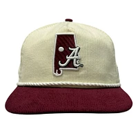 Alabama New Era AL State Script A Golfer Snapback Hat