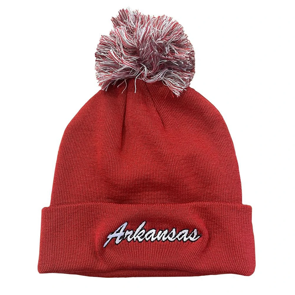 Arkansas The Game Roll Up Pom Beanie