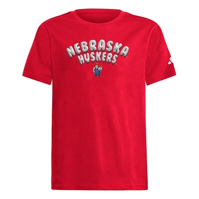 Nebraska Adidas YOUTH Inflate Fresh Tee