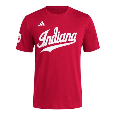 Indiana Adidas Baseball Script Fresh Tee