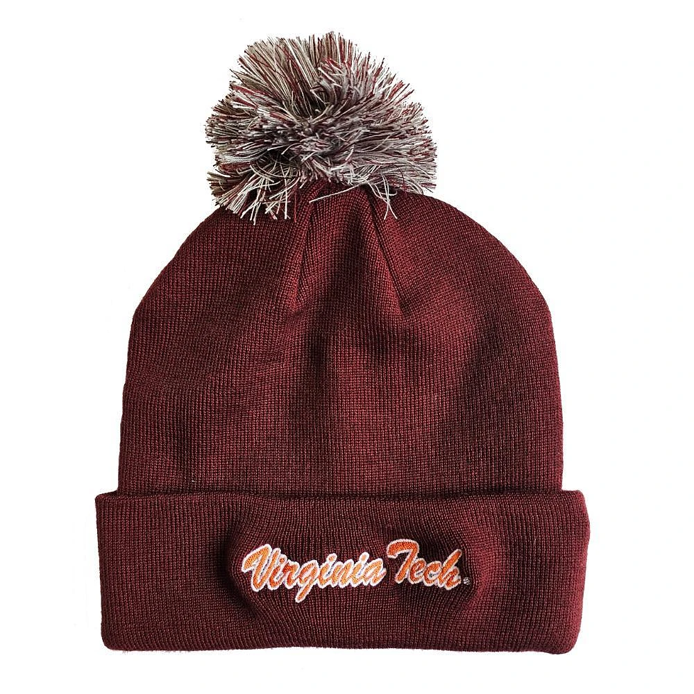 Virginia Tech The Game Roll Up Pom Beanie