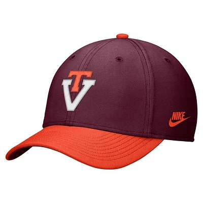 Virginia Tech Nike Vault Rise Structured Swooshflex Cap
