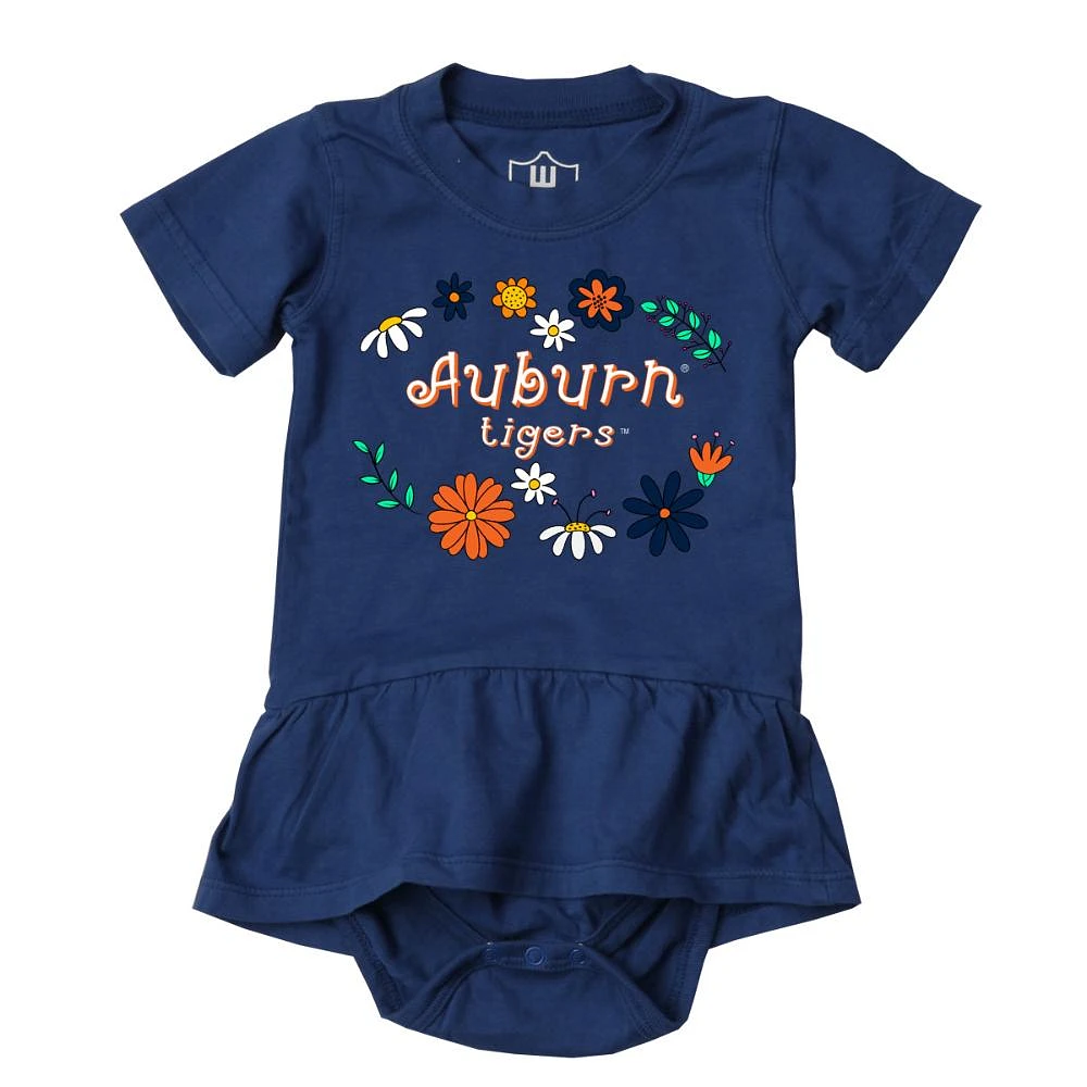 Auburn Wes and Willy Infant Flower Jersey Hopper Onesie
