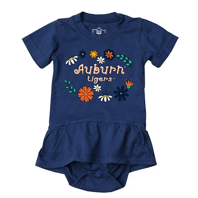 Auburn Wes and Willy Infant Flower Jersey Hopper Onesie