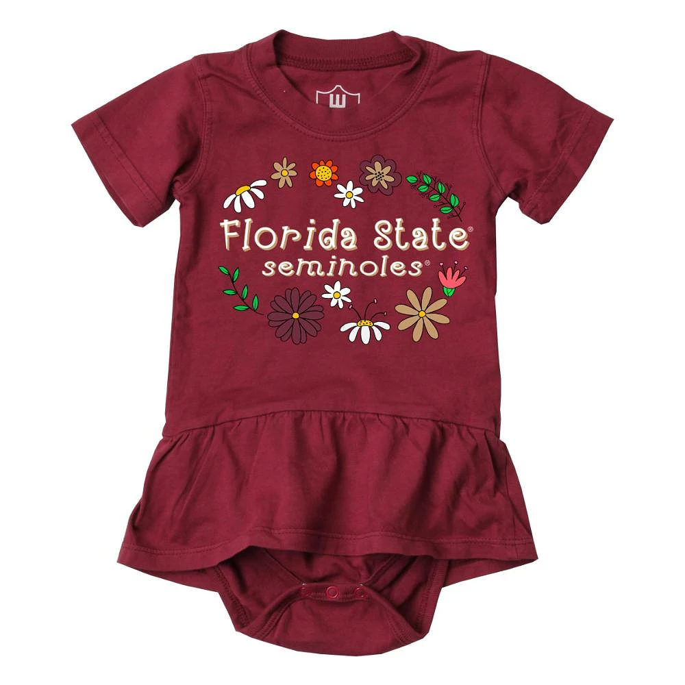 Florida State Wes and Willy Infant Flower Jersey Hopper Onesie