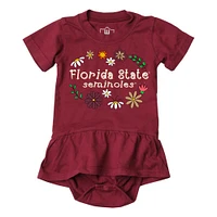 Florida State Wes and Willy Infant Flower Jersey Hopper Onesie
