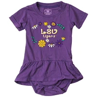 LSU Wes and Willy Infant Flower Jersey Hopper Onesie