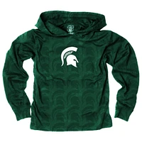 Michigan State Wes and Willy Kids All Over Printed Hoodie