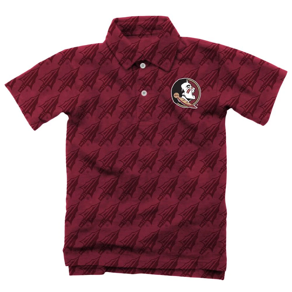 Florida State Wes and Willy Kids All Over Printed Polo