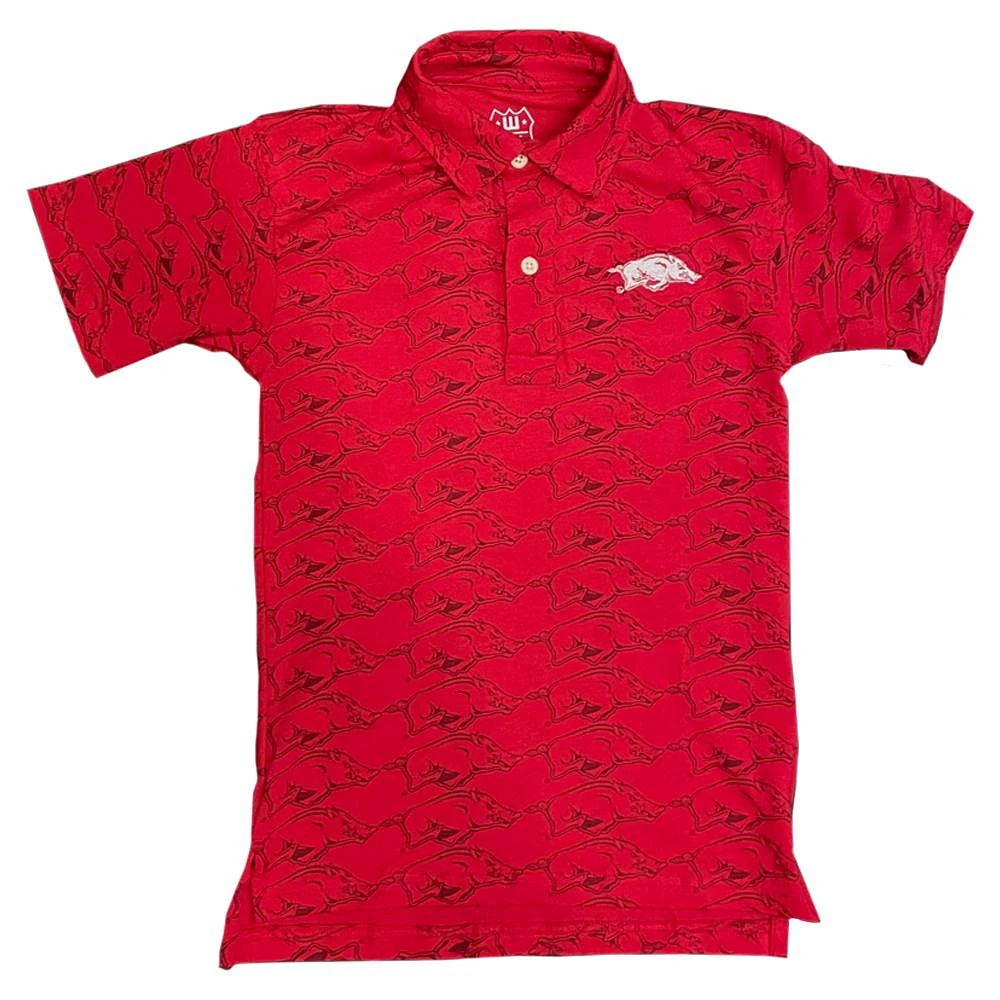 Arkansas Wes and Willy YOUTH All Over Printed Polo