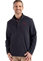 Arkansas Cutter & Buck Hunts Point Textured Fleece Snap Pullover