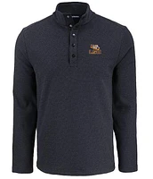 LSU Tiger Eye Cutter & Buck Hunts Point Textured Fleece Snap Pullover