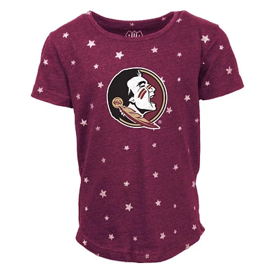 Florida State Wes and Willy Kids Shimmer Star Drop Tee