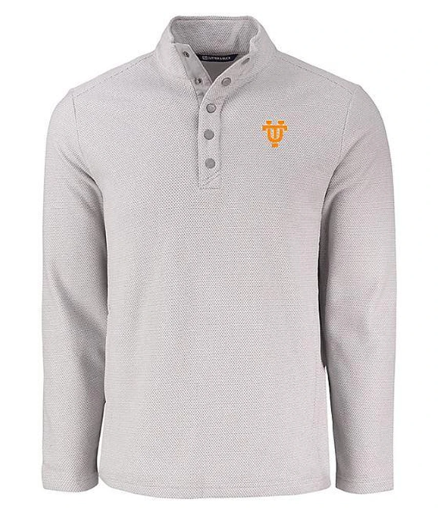 Tennessee UT Interlock Cutter & Buck Hunts Point Textured Fleece Snap Pullover