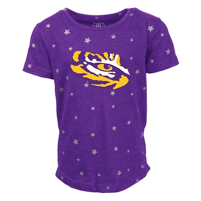 LSU Wes and Willy Toddler Shimmer Star Drop Tee