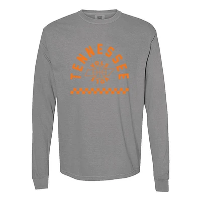 Tennessee Basketball State Outline Comfort Colors Long Sleeve Tee