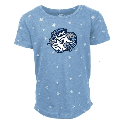 UNC Wes and Willy Kids Shimmer Star Drop Tee