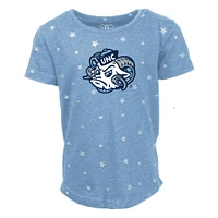 UNC Wes and Willy Kids Shimmer Star Drop Tee