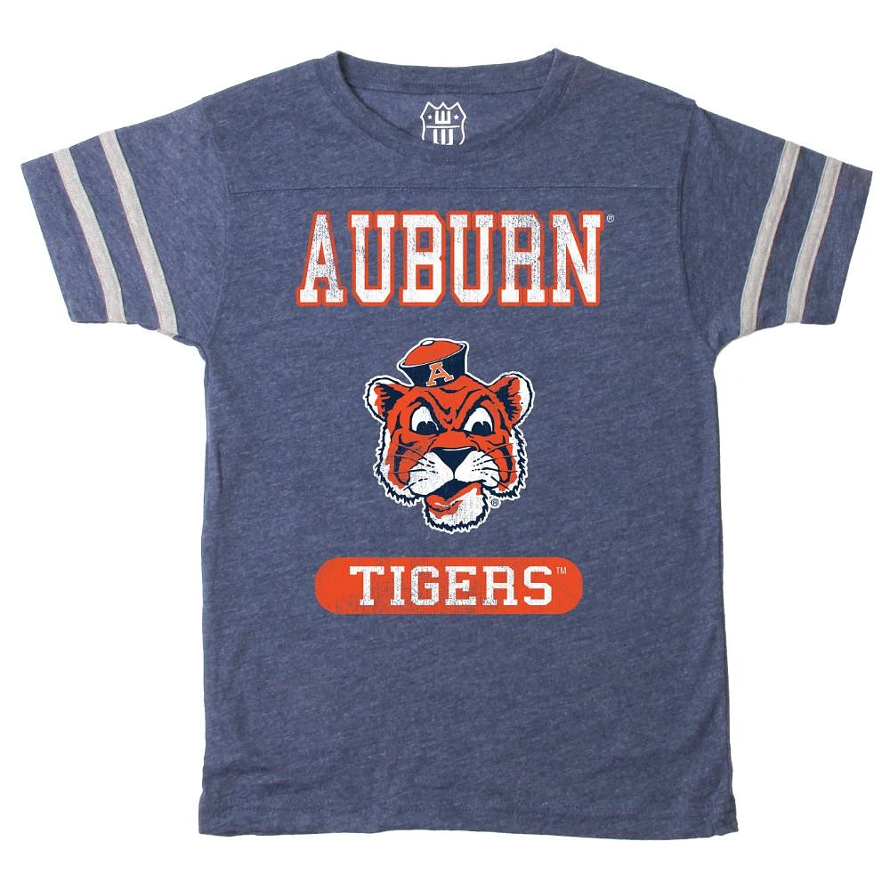 Auburn Wes and Willy Vault Toddler Stripe Sleeve Tee