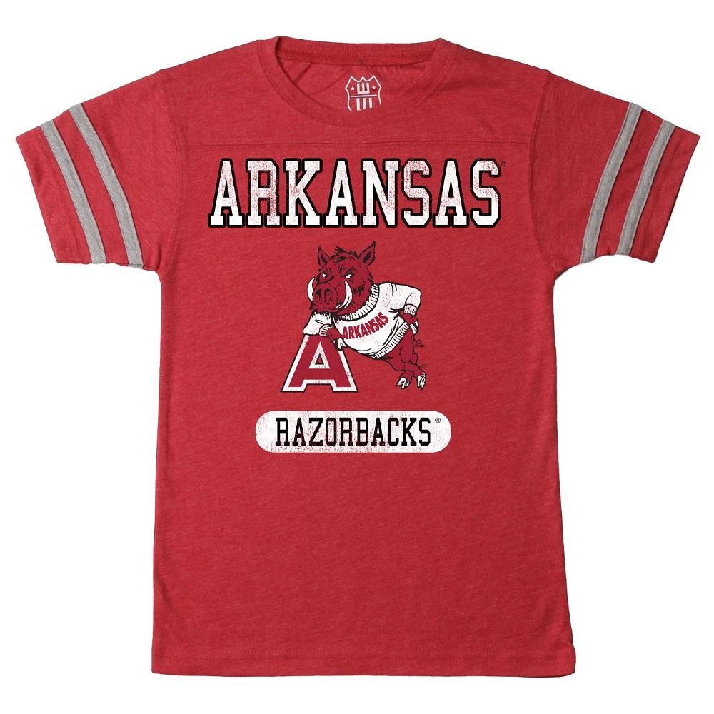 Arkansas Wes and Willy Vault Toddler Stripe Sleeve Tee