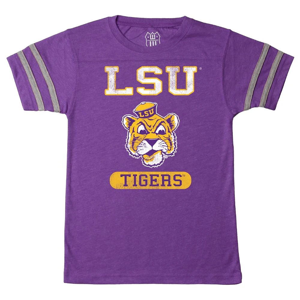 LSU Wes and Willy Vault Toddler Stripe Sleeve Tee