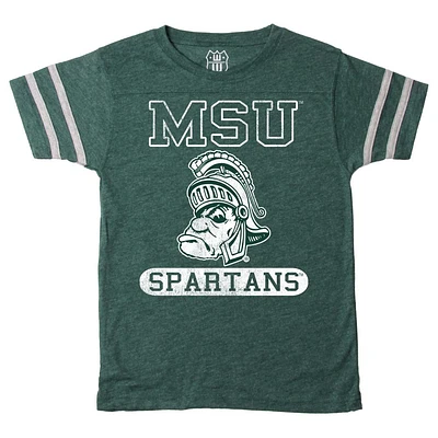 Michigan State Wes and Willy Vault Toddler Stripe Sleeve Tee